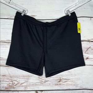 All in Motion NWT Size XXL Black 6” Inseam Fleece Lined Pull On Shorts